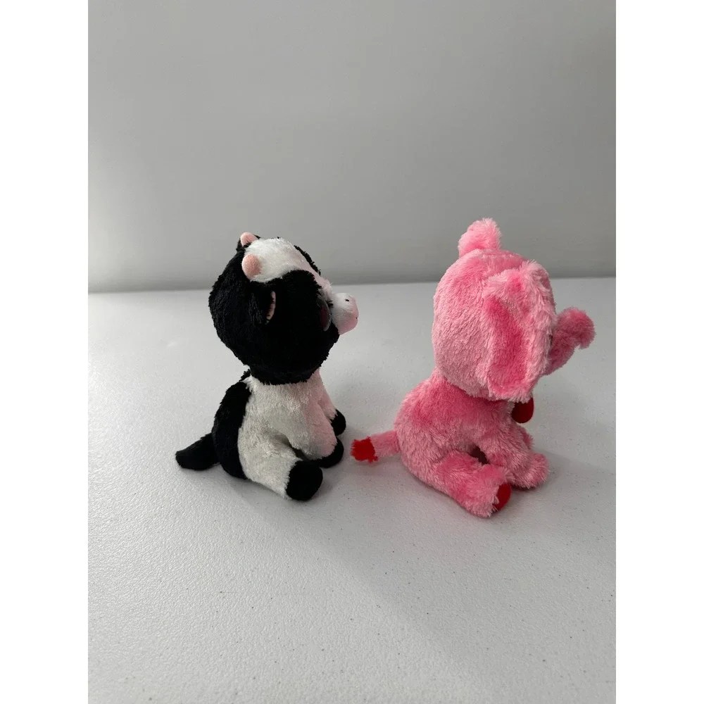 Ty Beanie Boos Butter Cow Tender Elephant Plush Stuffed Animal Toy Lot 6in Pink